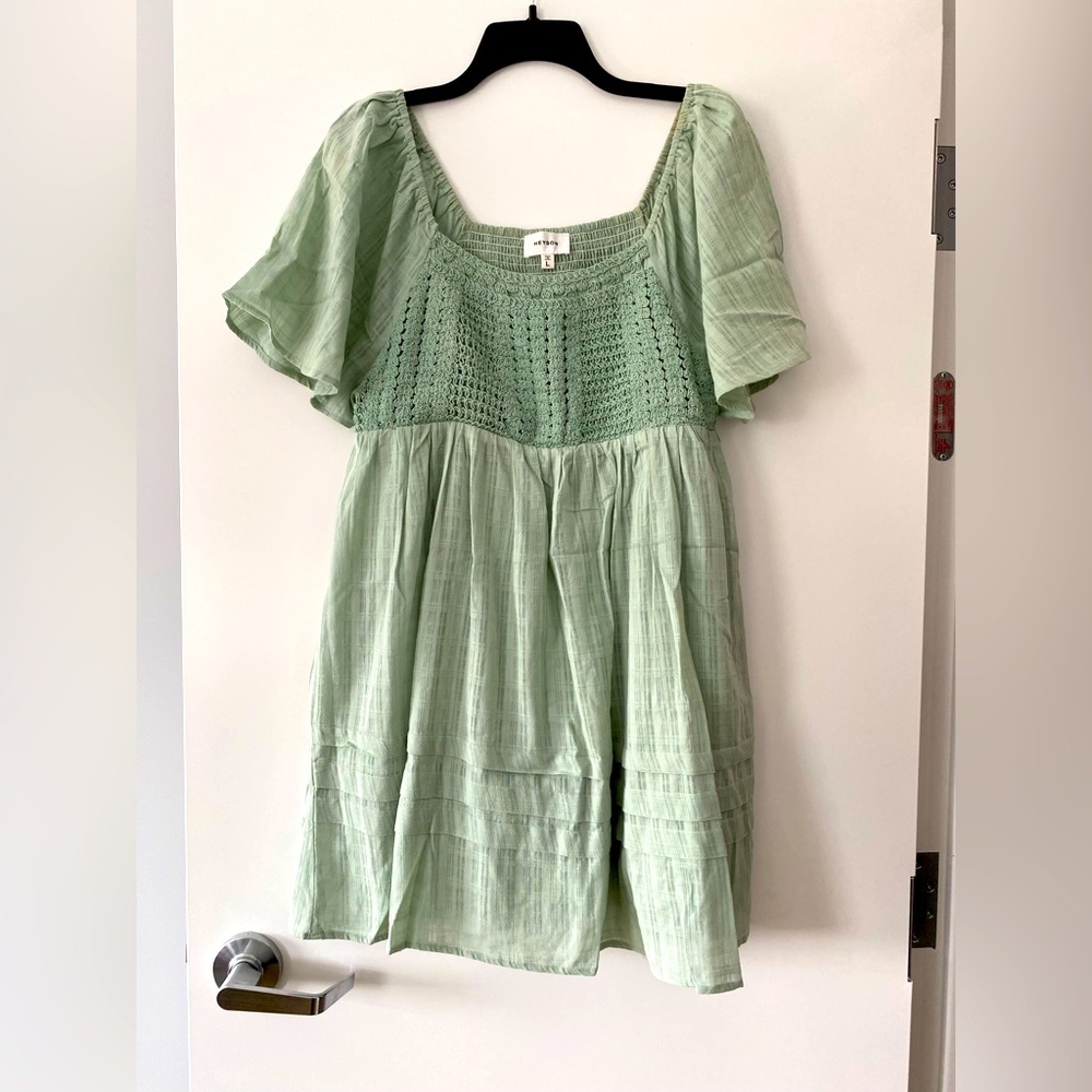 Green dress from local boutique